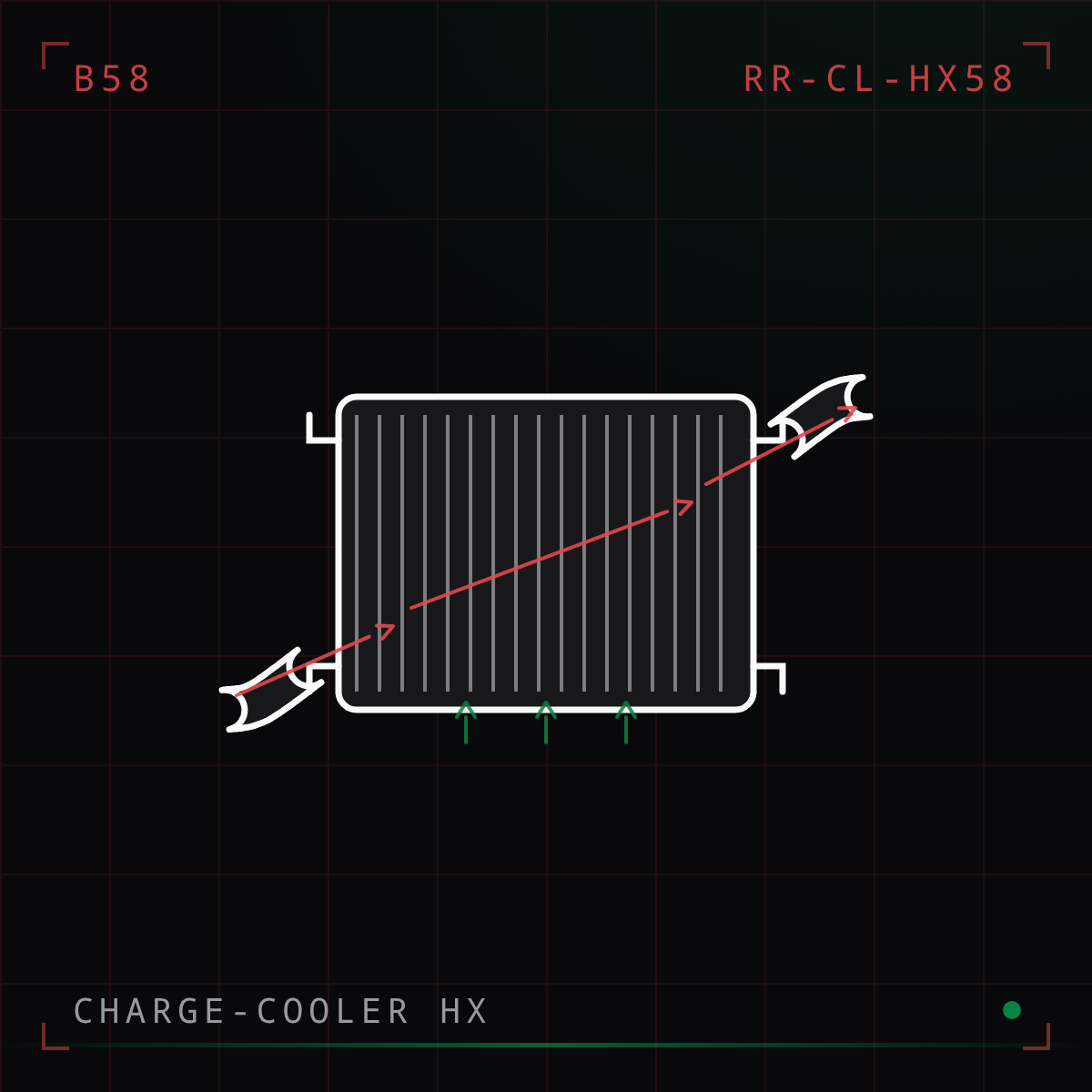 B58 Charge-Cooler Heat Exchanger