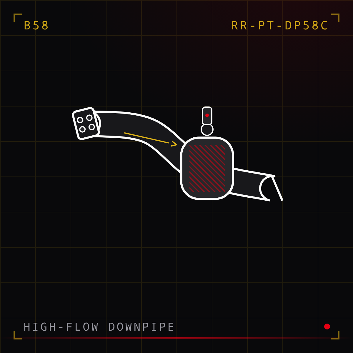 High-Flow Catted Downpipe (B58)