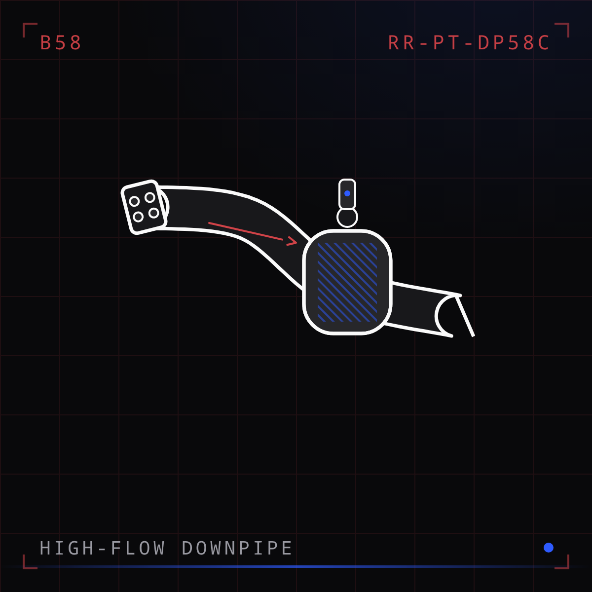 High-Flow Catted Downpipe (B58)