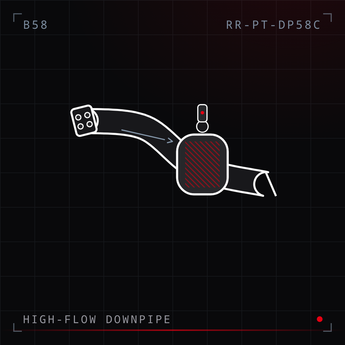 High-Flow Catted Downpipe (B58)