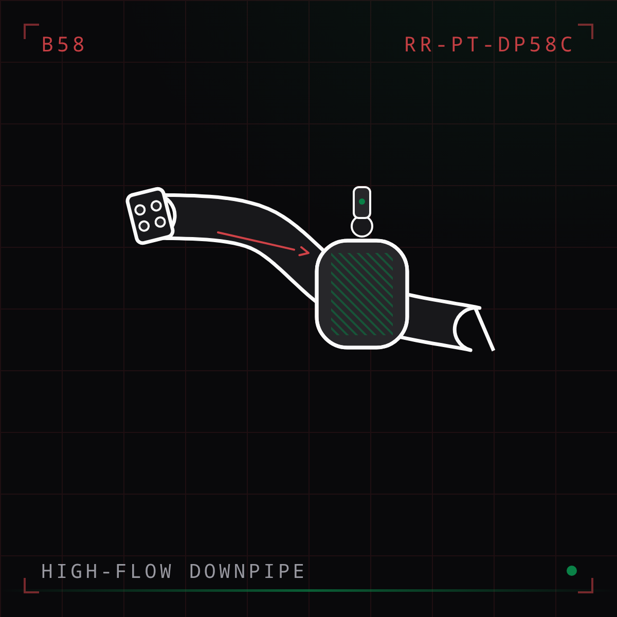High-Flow Catted Downpipe (B58)