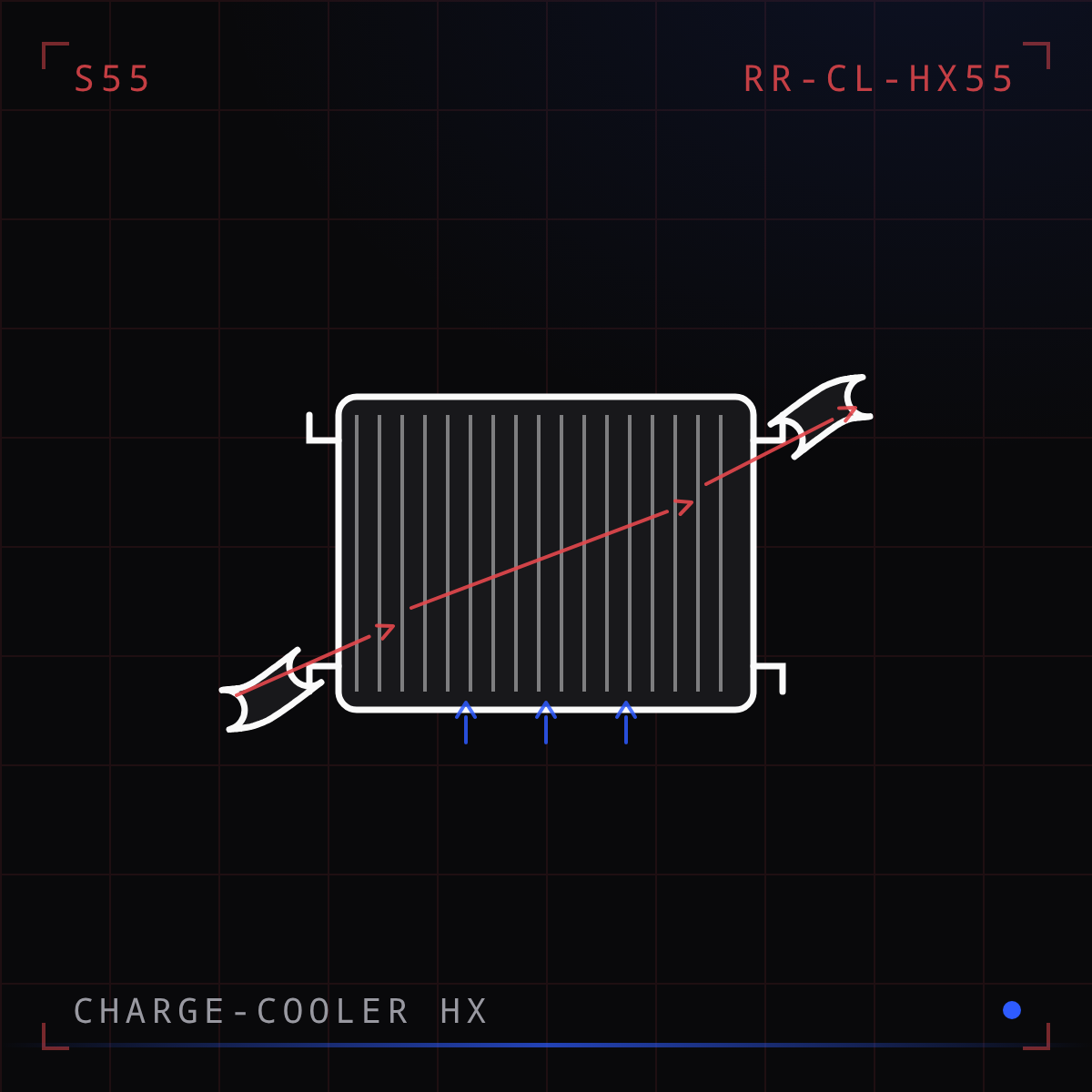 S55 Charge-Cooler Heat Exchanger