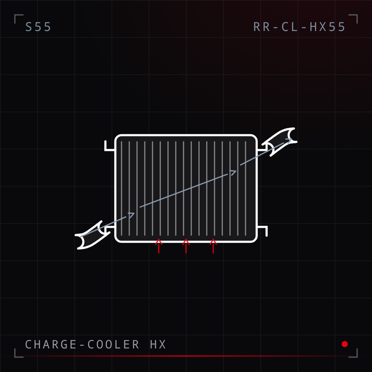 S55 Charge-Cooler Heat Exchanger